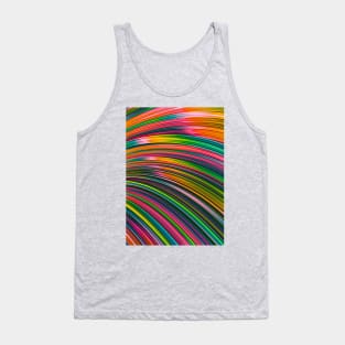 Super Neon Rainbow Burst Wave Colorful Abstract Tank Top